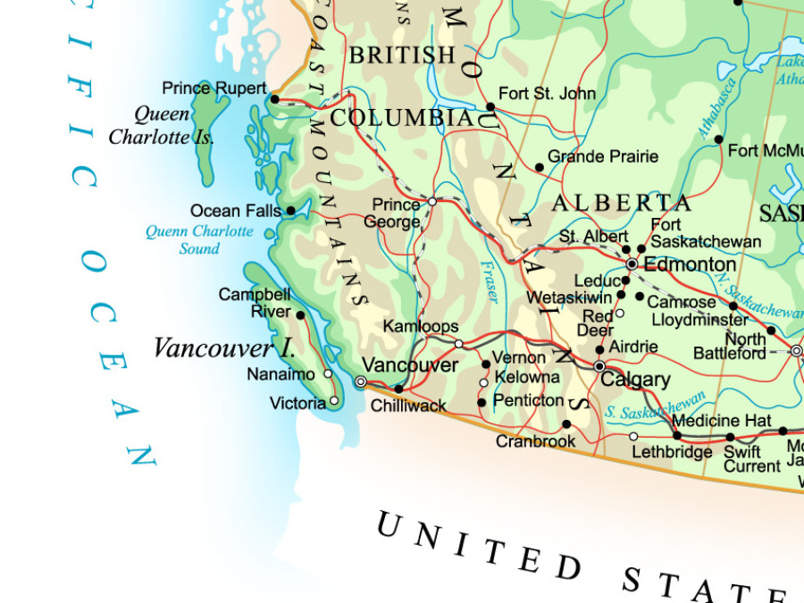 Kanada Landkarte ©123RF